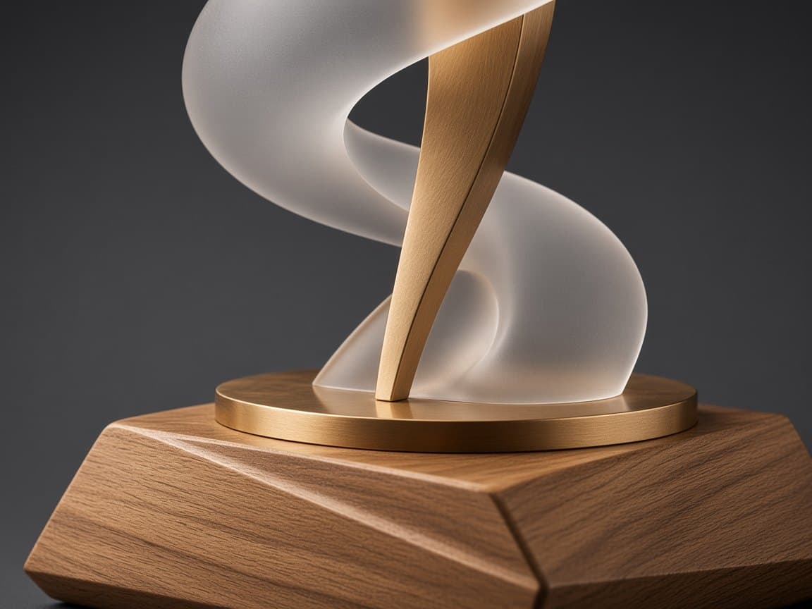 Recital Award design concept, close-up of the materials