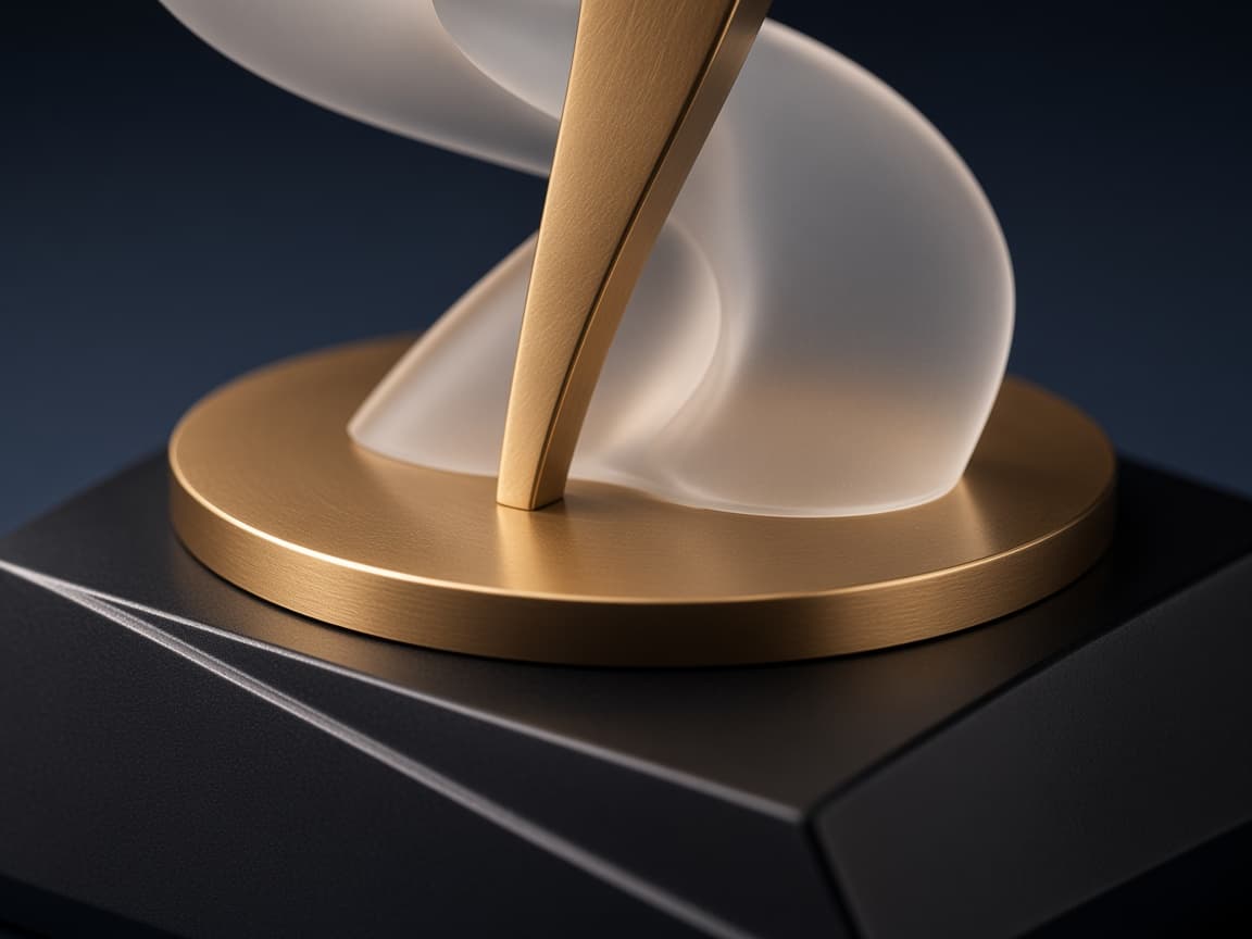 Recital Award design concept, blank plate straight on