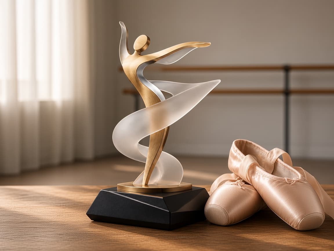 Recital Award design concept beside everyday objects for scale